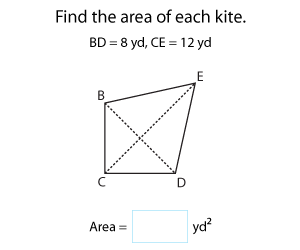 Area of a Kite | Customary Units