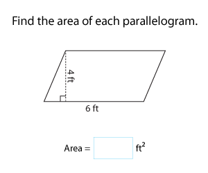 Area of a Parallelogram | Customary Units
