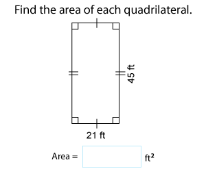 Area of Quadrilaterals | Customary Units