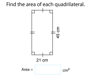 Area of Quadrilaterals | Metric Units