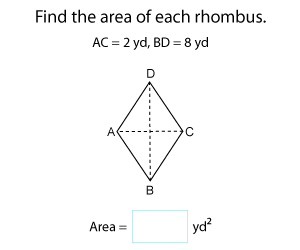 Area of a Rhombus | Customary Units