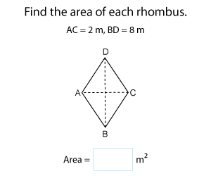 Area of a Rhombus | Metric Units
