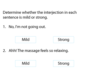 Mild and Strong Interjections