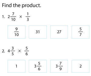 Multiply Fractions and Mixed Numbers