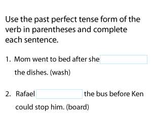 Forming the Past Perfect Tense