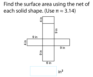 Surface Area Using Nets | Customary Units