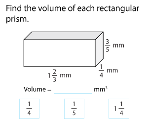 Volume of Rectangular Prisms - Fractions | Metric Units