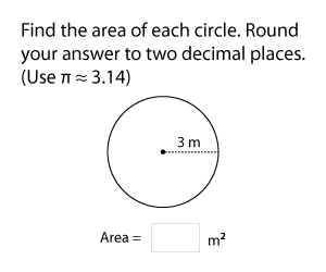 Area of Circles Using Radius | Metric Units