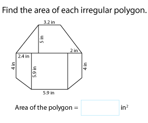 Area of an Irregular Polygon | Customary Units
