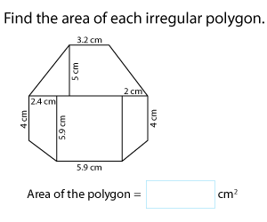 Area of an Irregular Polygon | Metric Units