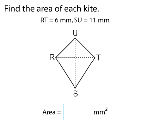 Finding Areas of Kites | Metric Units