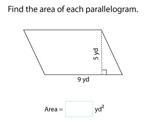 Finding Areas of Parallelograms | Customary Units