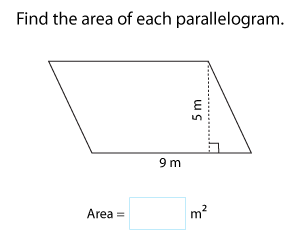 Finding Areas of Parallelograms | Metric Units
