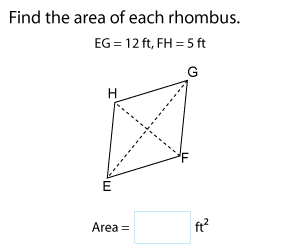 Finding Area of a Rhombus | Customary Units