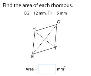Finding Area of a Rhombus | Metric Units