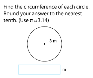 Circumference of Circles Using Radius | Metric Units