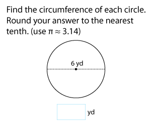 Circumference of Circles Using Diameter | Customary Units
