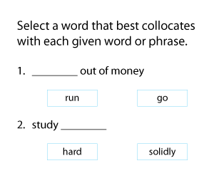 Collocations | Missing Words