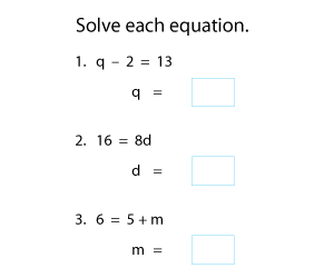 One-Step Equations