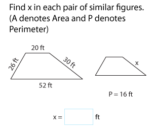 Finding Side Lengths of Similar Figures from Area & Perimeter | Customary