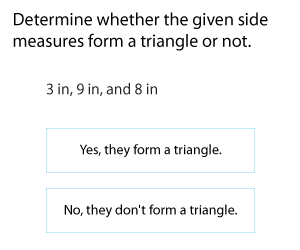 Do the Sides Form a Triangle? | Customary Units