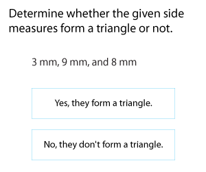 Do the Sides Form a Triangle? | Metric Units