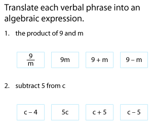 Translating Phrases | Linear Expressions