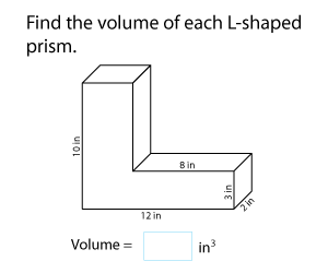 Volume of L-Shaped Prisms | Customary Units