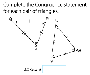 Completing Congruence Statements | Triangles