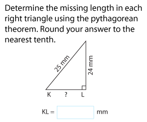 Pythagorean Theorem - Unknown Side Lengths | Metric