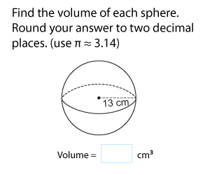 Volume of Spheres | Metric Units