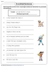 Sentences for Beginners Worksheets