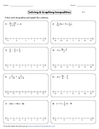 Multi Step Inequalities Worksheets