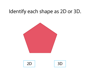 Identifying Shapes as 2D or 3D