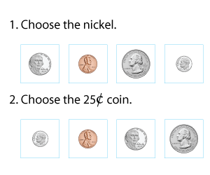 Identifying Names and Values of Coins