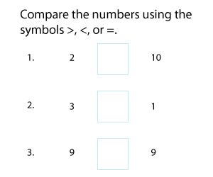 Comparing Numbers to 10