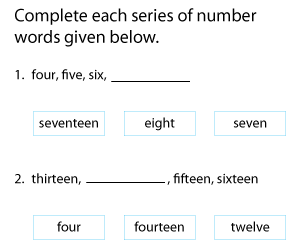 Missing Number Words