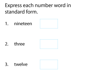 Writing 1 to 20 from Words