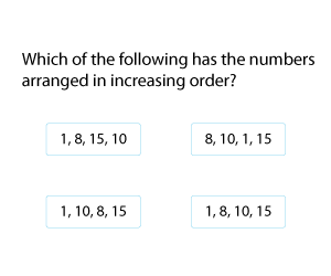Ordering Numbers up to 20