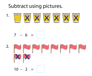 Subraction within 10 Using Pictures