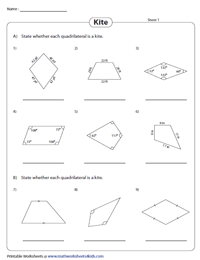 State Whether the Given Shape is a Kite: With Measures
