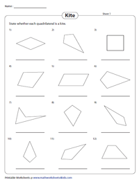 State Whether the Given Shape is a Kite: No Measures