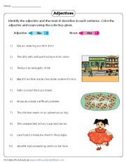 Coloring Adjectives and Nouns
