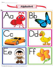 A to Z Alphabet Flashcards