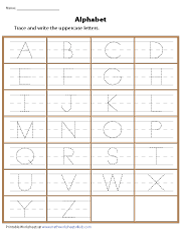 Tracing Uppercase Letters