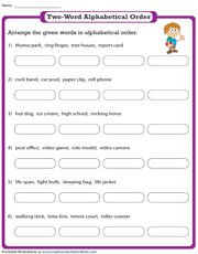 Compound Words | ABC order