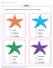 Which Color Is the Starfish?