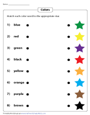 Matching Color Words to Stars