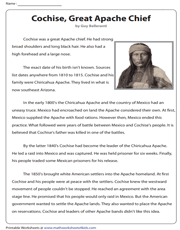 Cochise, Great Apache Chief