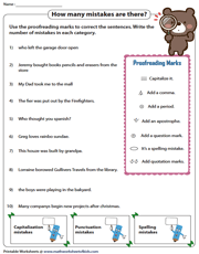 Editing And Proofreading Worksheets